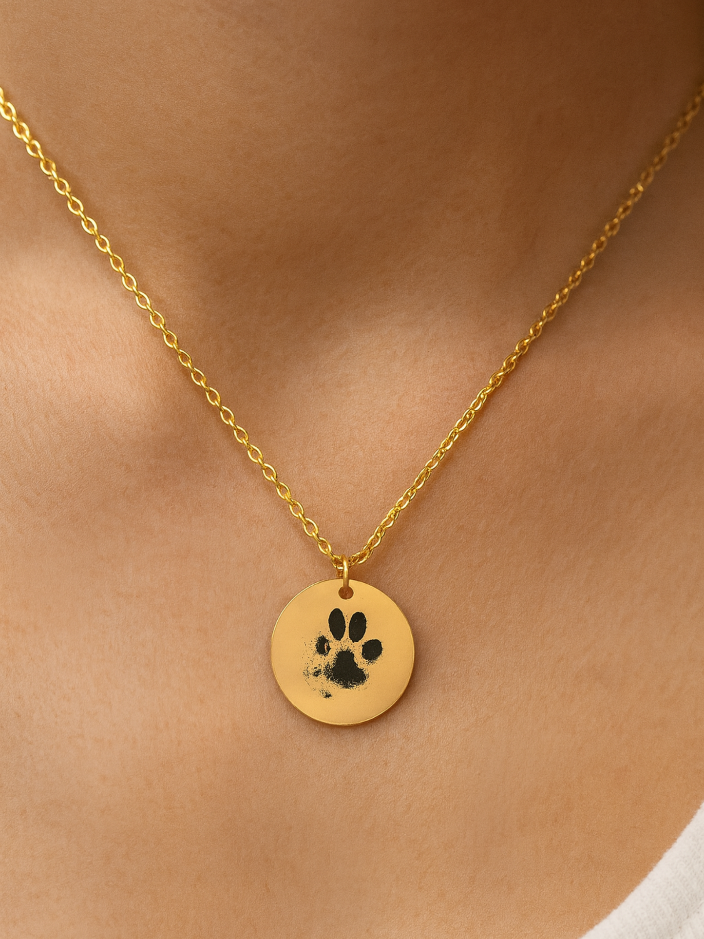 Paw Print Pendant Necklace