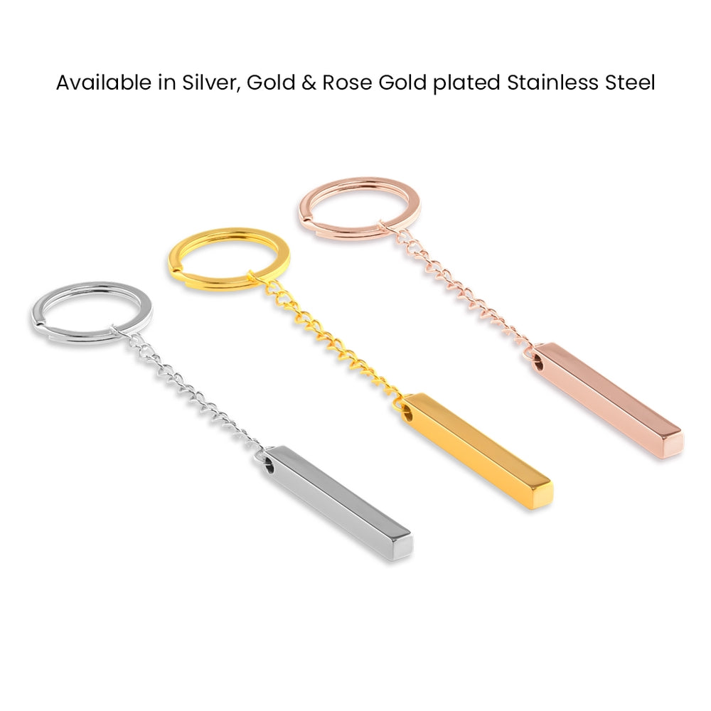 Paw Print Name Keychain