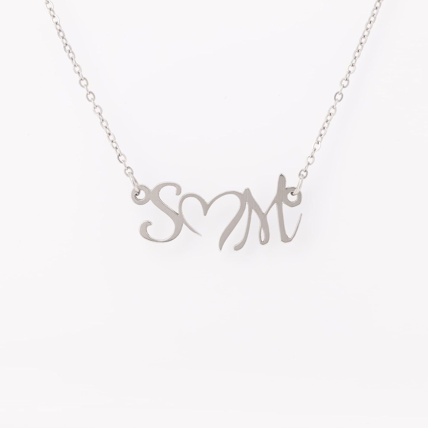 Initials with a Heart Necklace