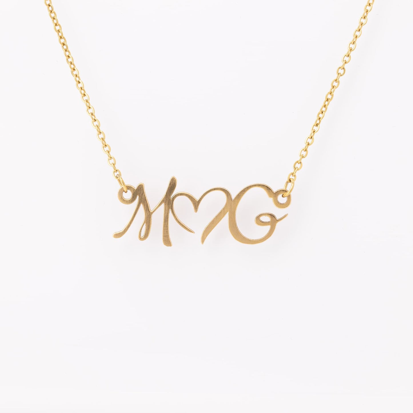 Initials with a Heart Necklace