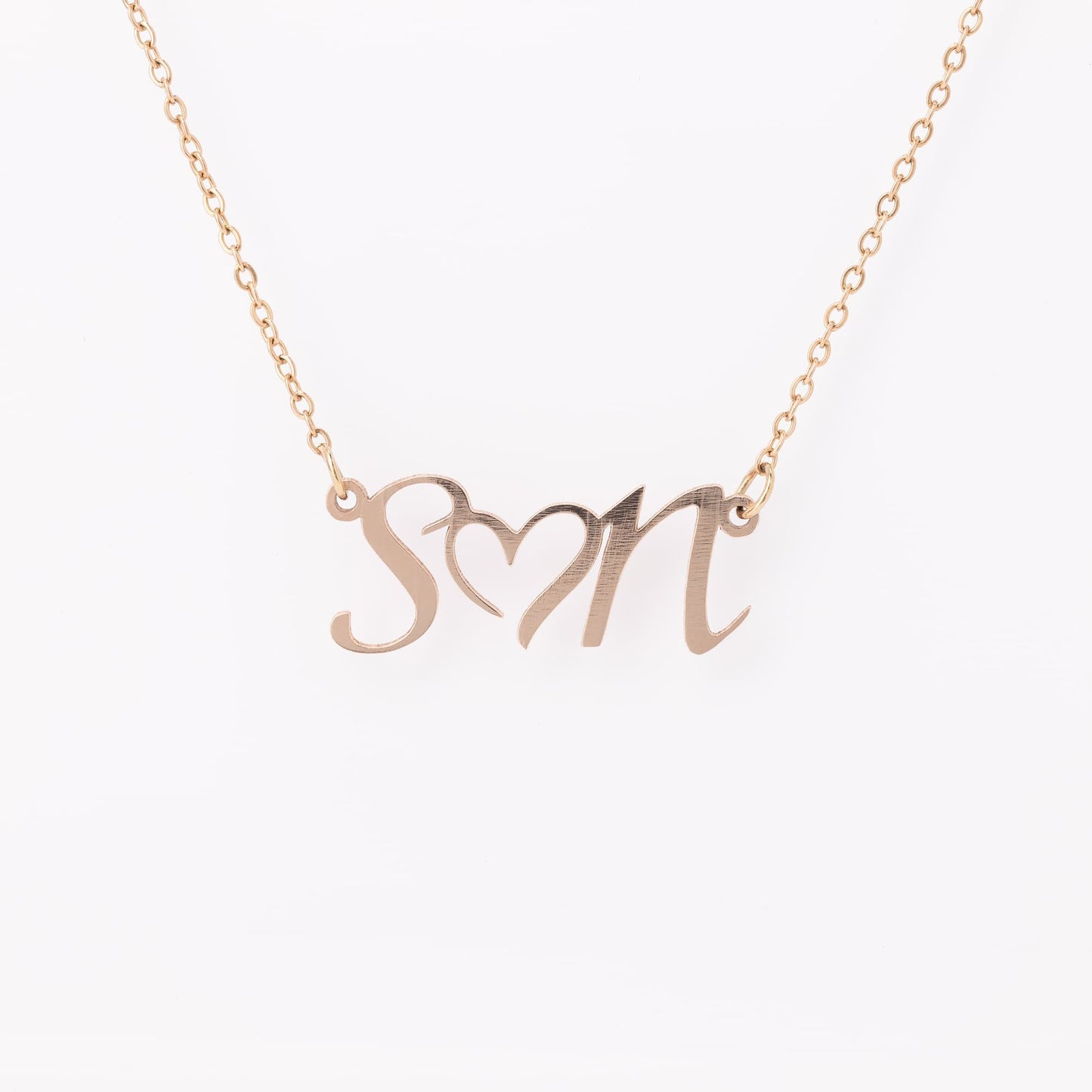 Initials with a Heart Necklace
