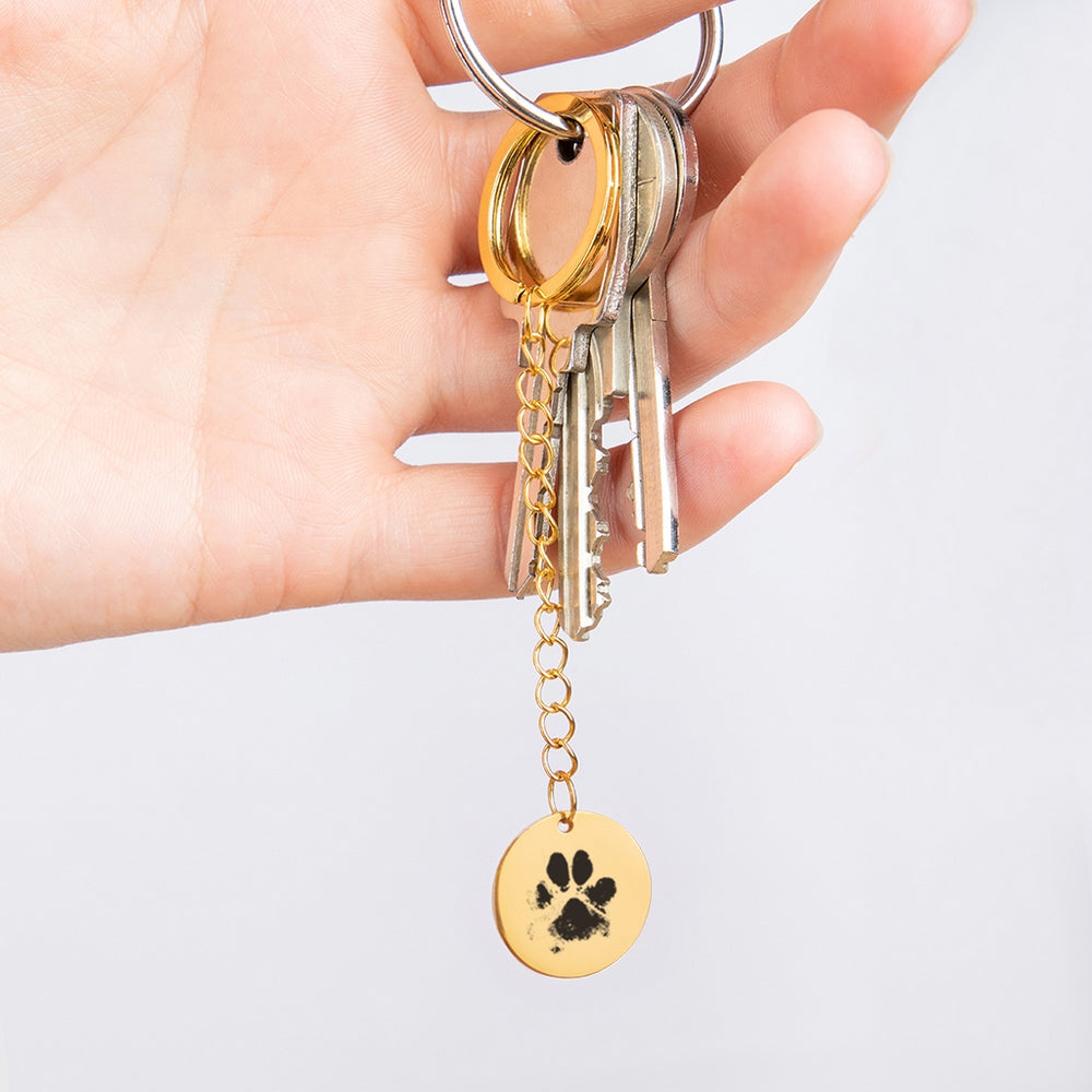 Paw Print Keychain