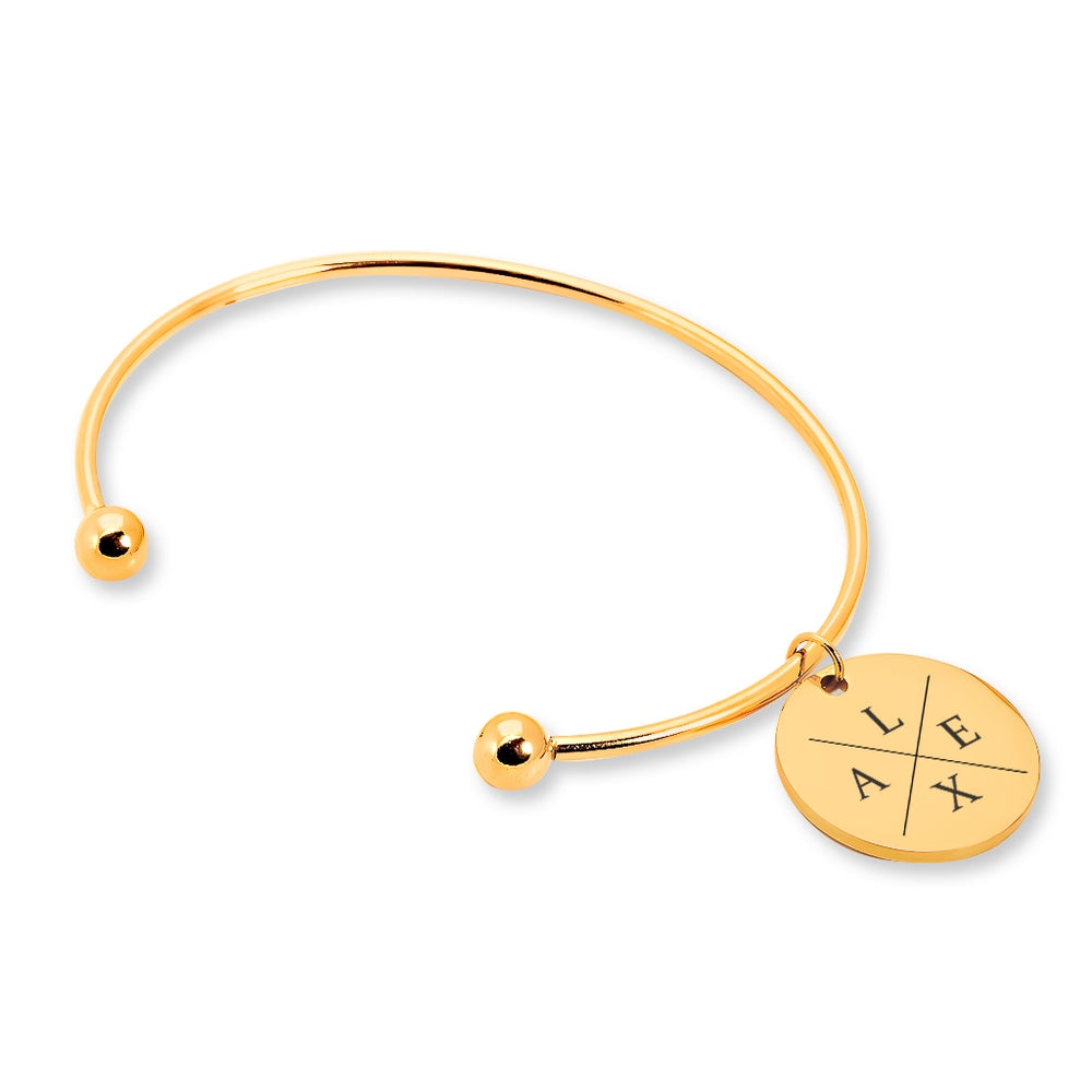 Pet's Initials Bangle Bracelet